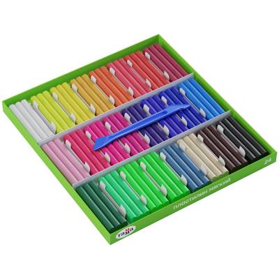 КанцРЦ Пластилин восковой мягкий Гамма "Пчелка", 24 цвета, 360г, со стеком, картон. упак. 190820201